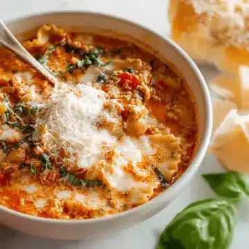 Easy Creamy Lasagna Soup