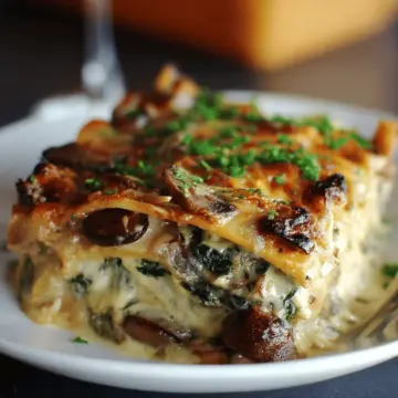Mushroom Spinach Lasagna