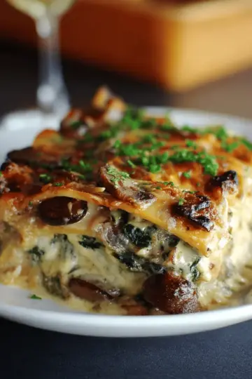 Mushroom Spinach Lasagna