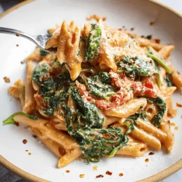 Creamy Spinach Tomato Pasta