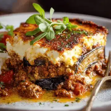 Moussaka (Greek Beef and Eggplant Lasagna)