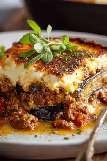 Moussaka (Greek Beef and Eggplant Lasagna)
