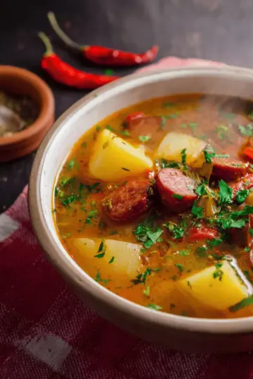 Spanish Potato and Chorizo Soup