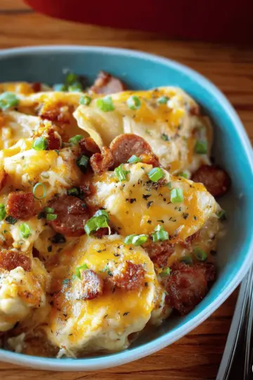 Crock Pot Pierogi and Kielbasa Casserole