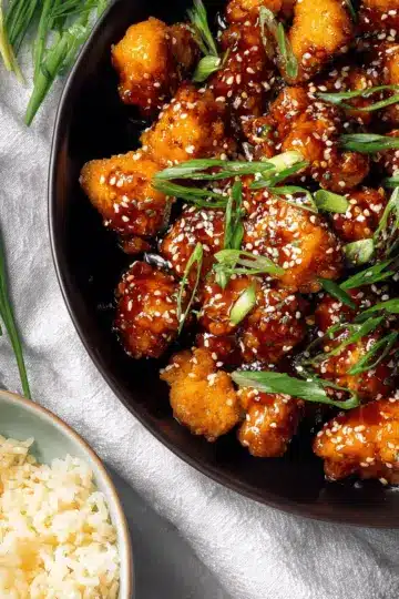 Sticky Sesame Chicken With Honey Sauce