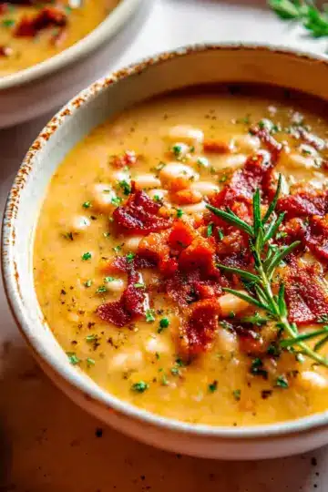 Creamy White Bean and Bacon Soup