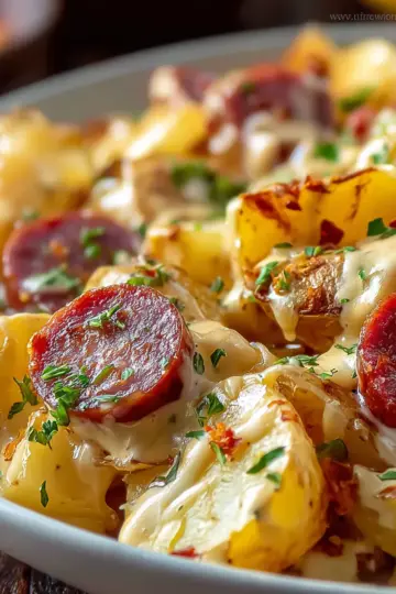 Cheesy Ranch Potatoes and Smoked Sausage