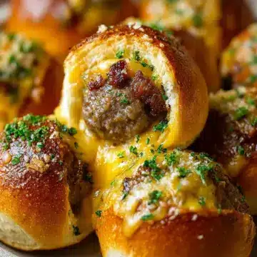 Garlic Parmesan Cheeseburger Bombs