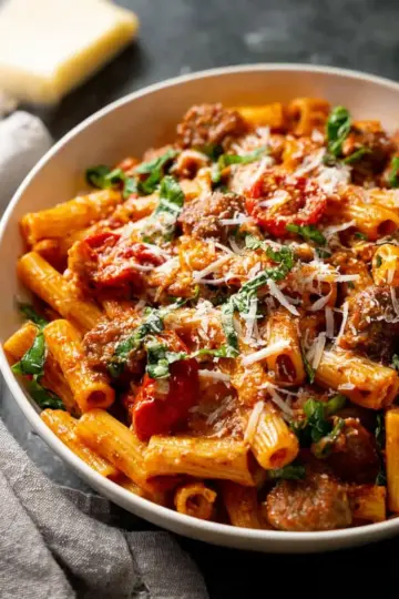 Creamy Tomato Pasta with Italian Sausage