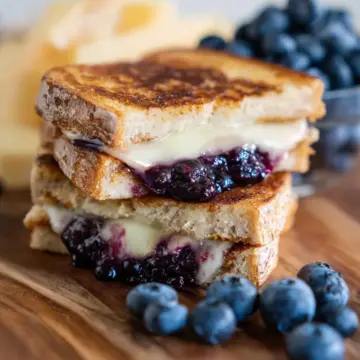 Gruyere Grilled Cheese with Blueberries Recipe