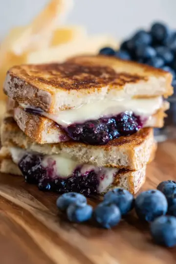 Gruyere Grilled Cheese with Blueberries Recipe