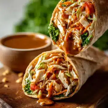 Peanut Chicken Wraps
