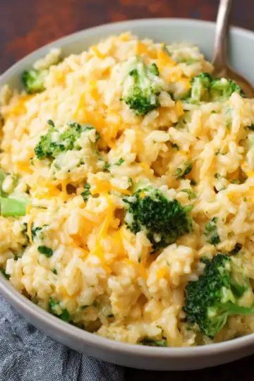 Cheesy Rice Recipe with Broccoli