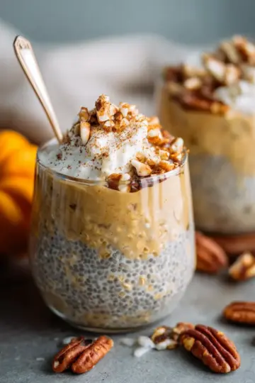 Pumpkin Pie Overnight Oats with Chia