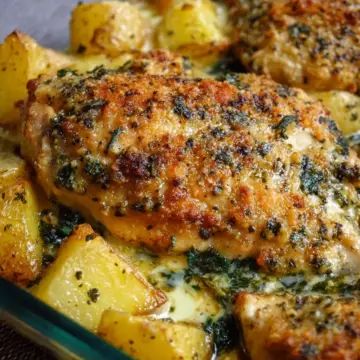 Baked Garlic Parmesan Chicken and Potatoes