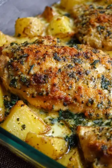 Baked Garlic Parmesan Chicken and Potatoes
