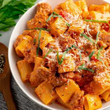 Creamy Tomato Sausage Rigatoni