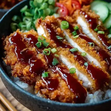 Japanese Katsu Bowls with Tonkatsu Sauce: Crispy & Flavorful Recipe