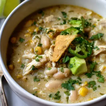 Creamy White Bean Chicken Enchilada Soup