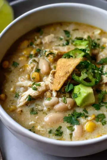 Creamy White Bean Chicken Enchilada Soup