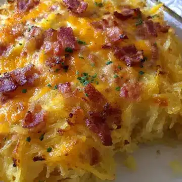 Bacon and Cheese Spaghetti Squash Bake
