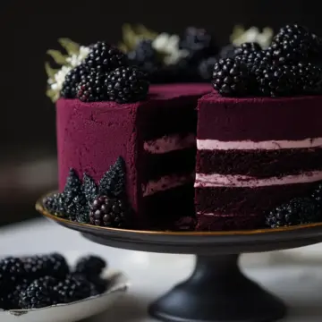 Blackberry Velvet Gothic Cake Recipe