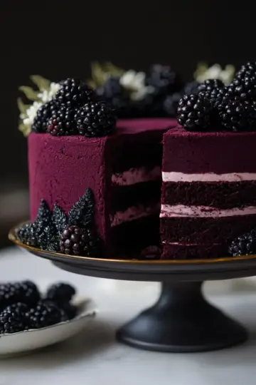 Blackberry Velvet Gothic Cake Recipe