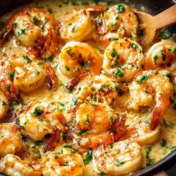 Creamy Garlic Prawns (Shrimp)