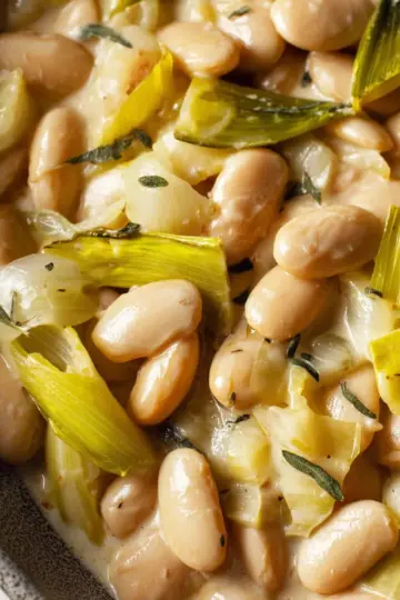 Creamy Butter Beans with Leeks