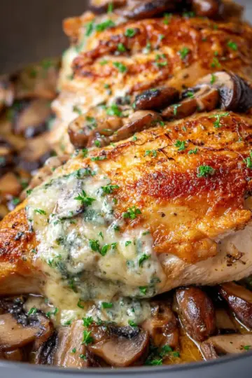 Mushroom Stuffed Chicken Breast