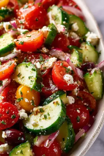 Mediterranean Cucumber Tomato Salad