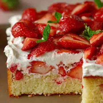 Strawberry Shortcake Sheet Cake