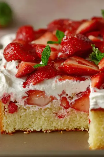 Strawberry Shortcake Sheet Cake