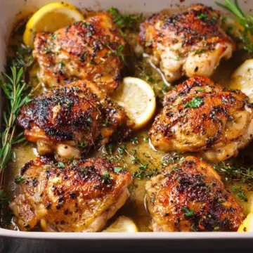 Garlic Lemon Chicken Thighs