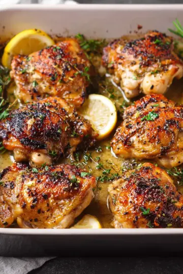 Garlic Lemon Chicken Thighs