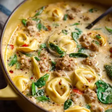 Creamy Sausage Tortellini Soup