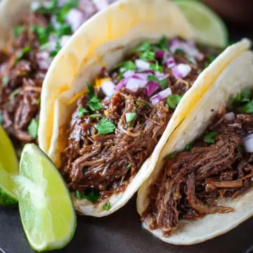 Slow Cooker Shredded Beef Tacos