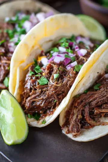 Slow Cooker Shredded Beef Tacos