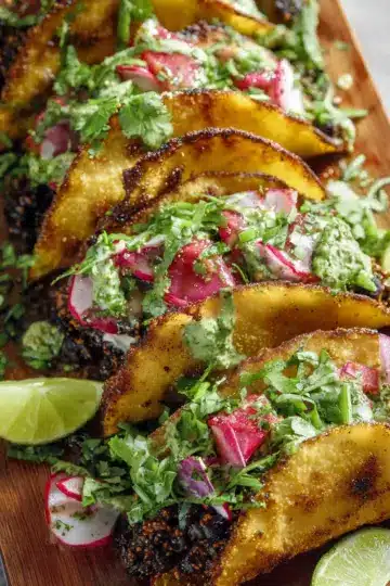 Crispy Black Bean Tacos