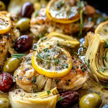 Mediterranean Lemon Chicken with Artichokes & Olives