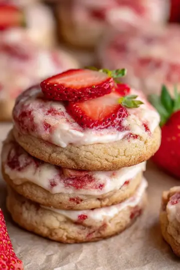 Strawberry Cheesecake Cookies
