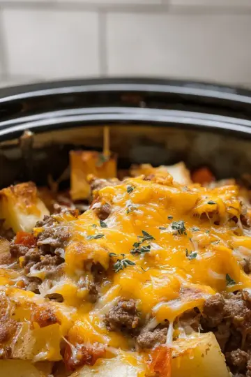 Crockpot Hamburger Potato Casserole