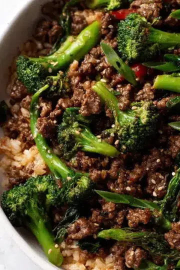 Ground Beef and Broccoli