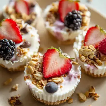 Frozen Yogurt Granola Cups