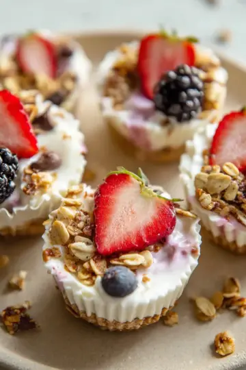 Frozen Yogurt Granola Cups