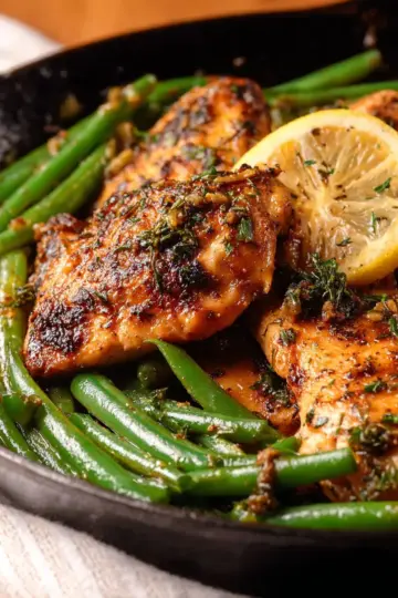 Lemon Garlic Chicken with Green Beans
