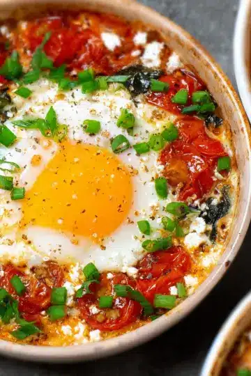 Mediterranean Baked Feta Eggs Recipe