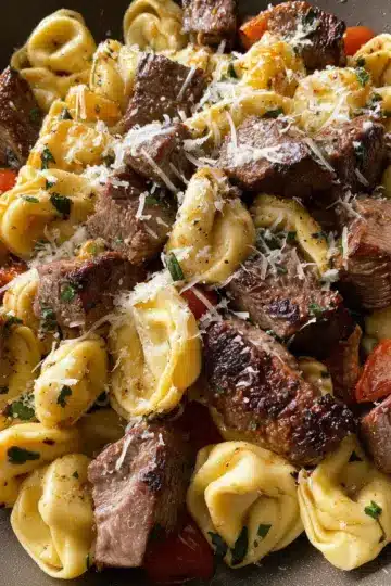 Garlic Parmesan Steak Tortellini
