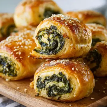 Spinach Rolls with Puff Pastry