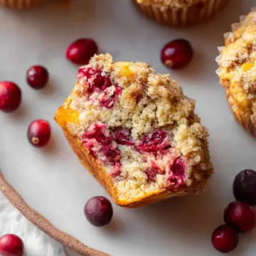 Cranberry Orange Coffee Cake Muffins.